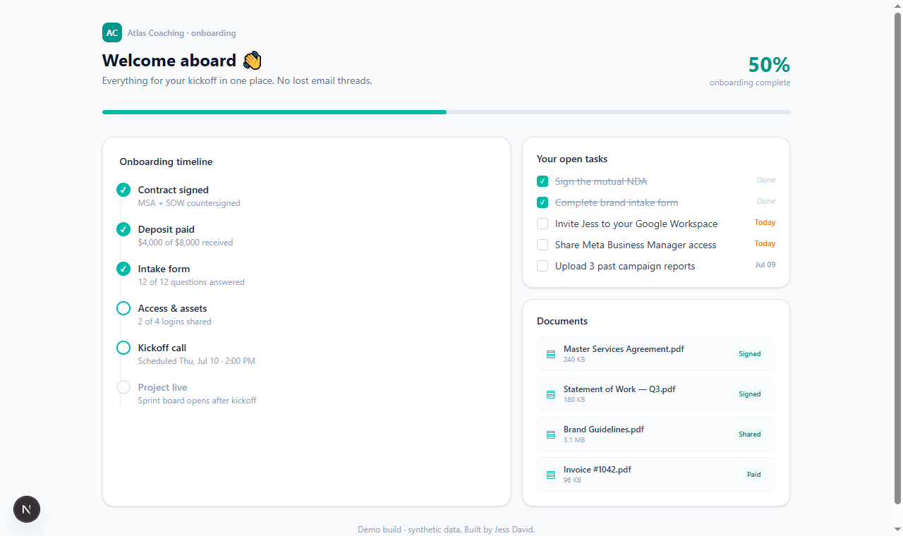 Client Onboarding Portal