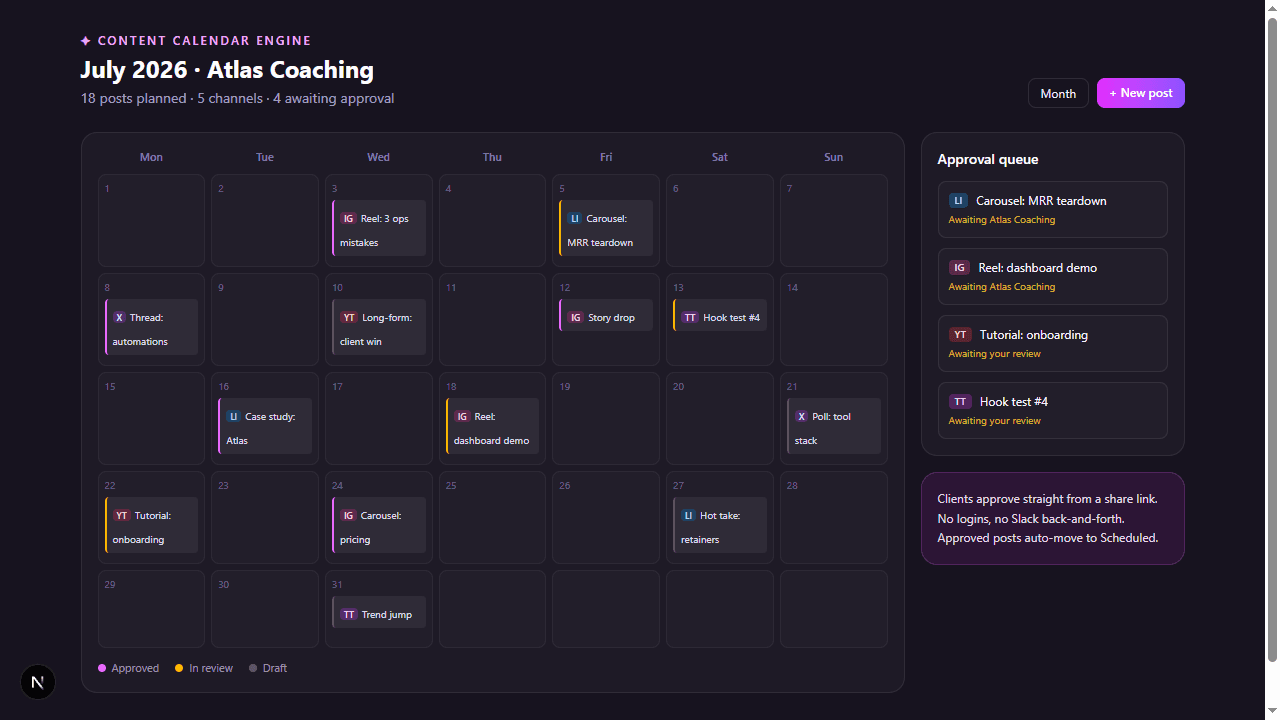 Content Calendar Engine